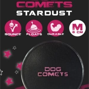 dog comets ball stardust zwart/roze M